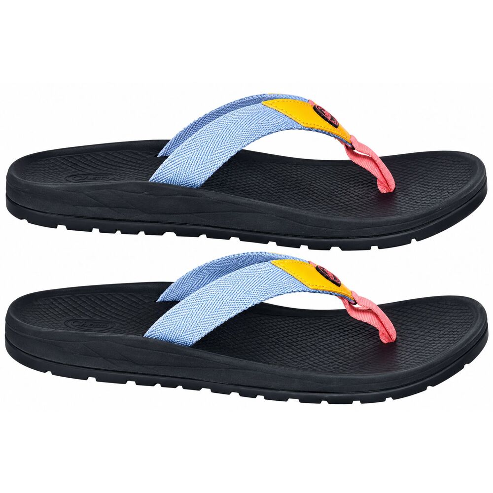 Chaco Women’s Black Blue Flip Flop Sandals Outdoor Casual Comfort Thong Shoes
